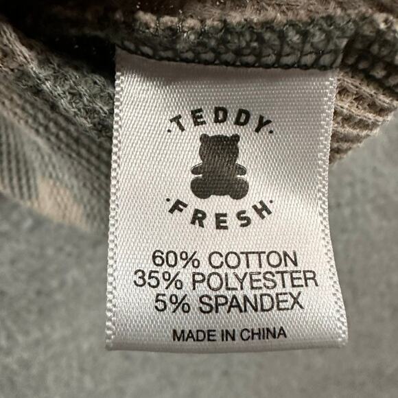 Teddy Fresh Men's 2XL Long Sleeve Camo Waffle Fabric Casual Streetwear Style - Picture 8 of 11